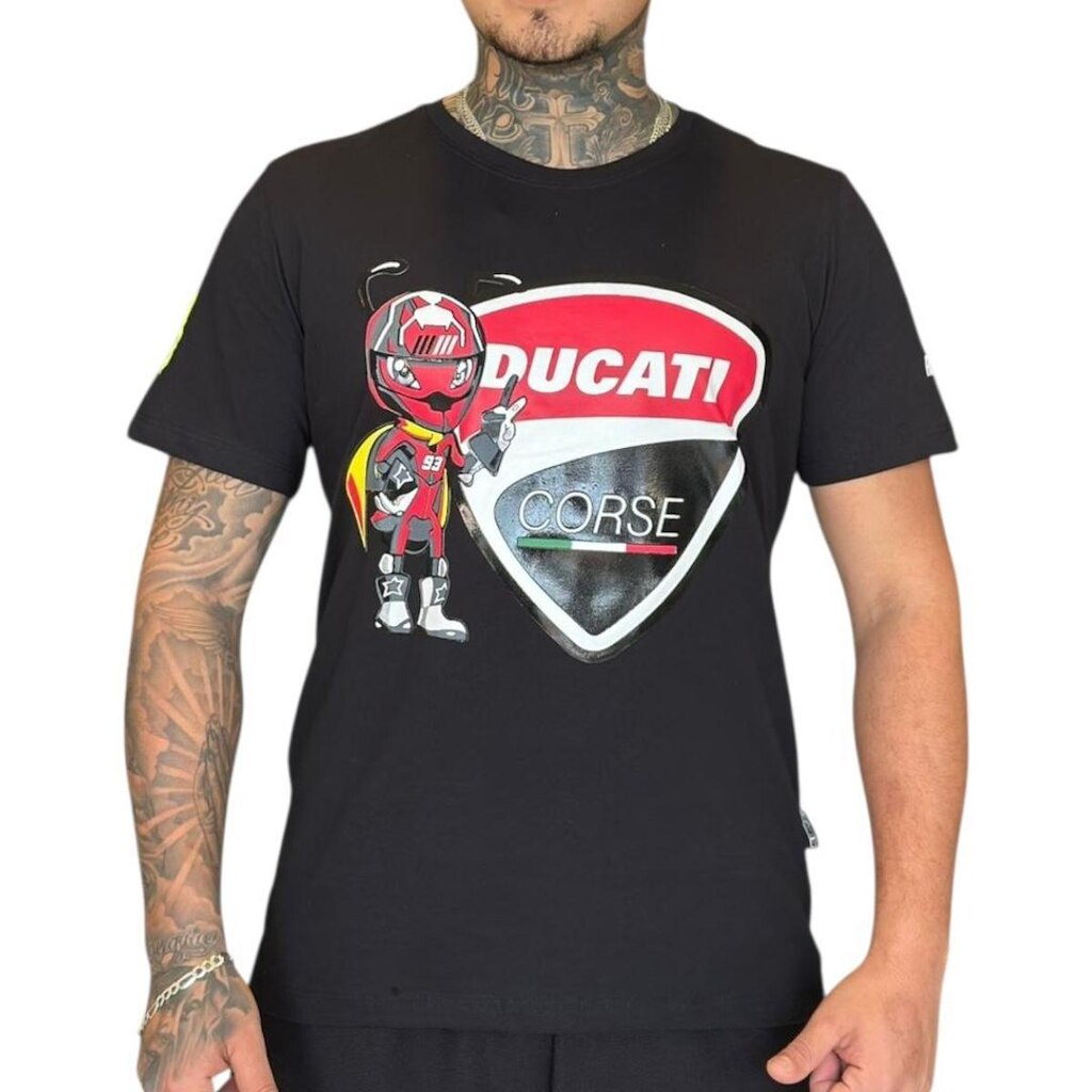 CAMISETA MASCULINA MOTO MOTOGP MARC MÁRQUEZ DUCATI