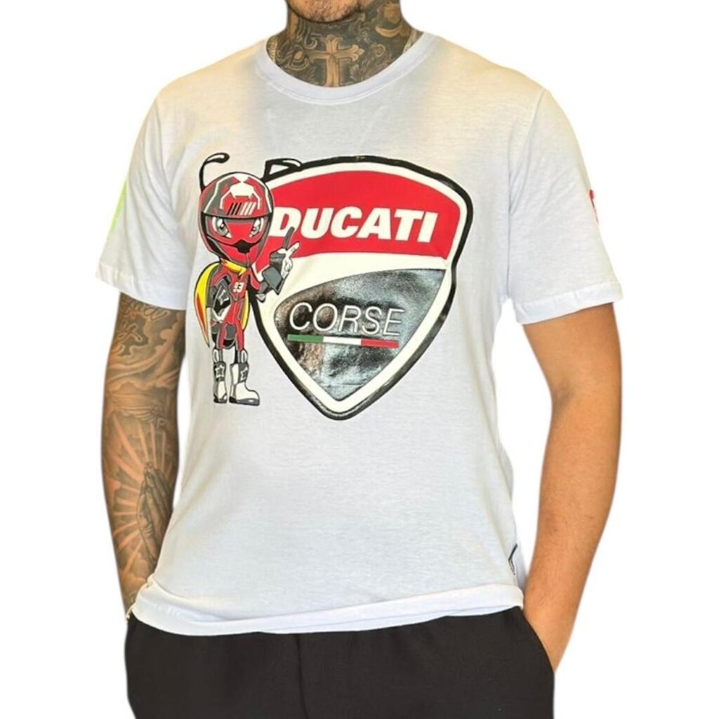 CAMISETA MASCULINA MOTO MOTOGP MARC MÁRQUEZ DUCATI