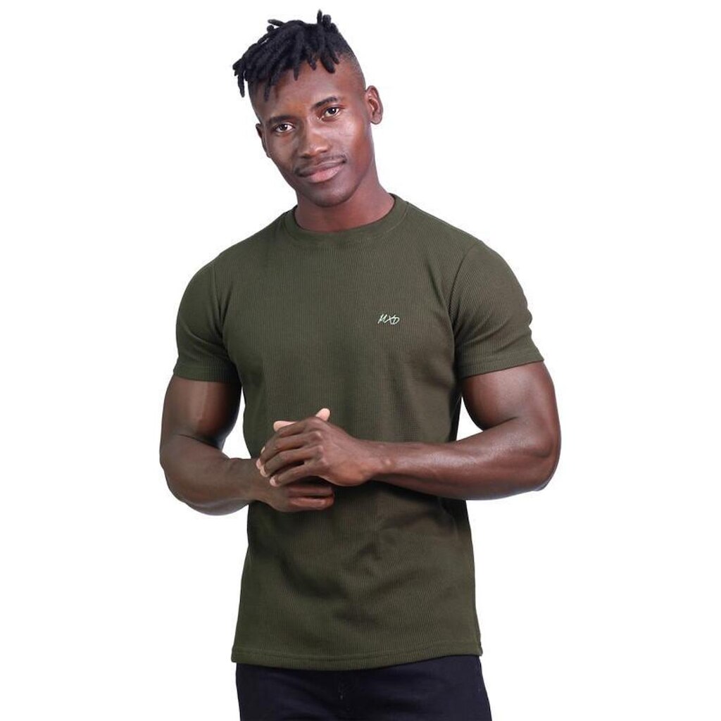 Camiseta Masculina Mxd Conceito Malha Trabalhada E Canelada