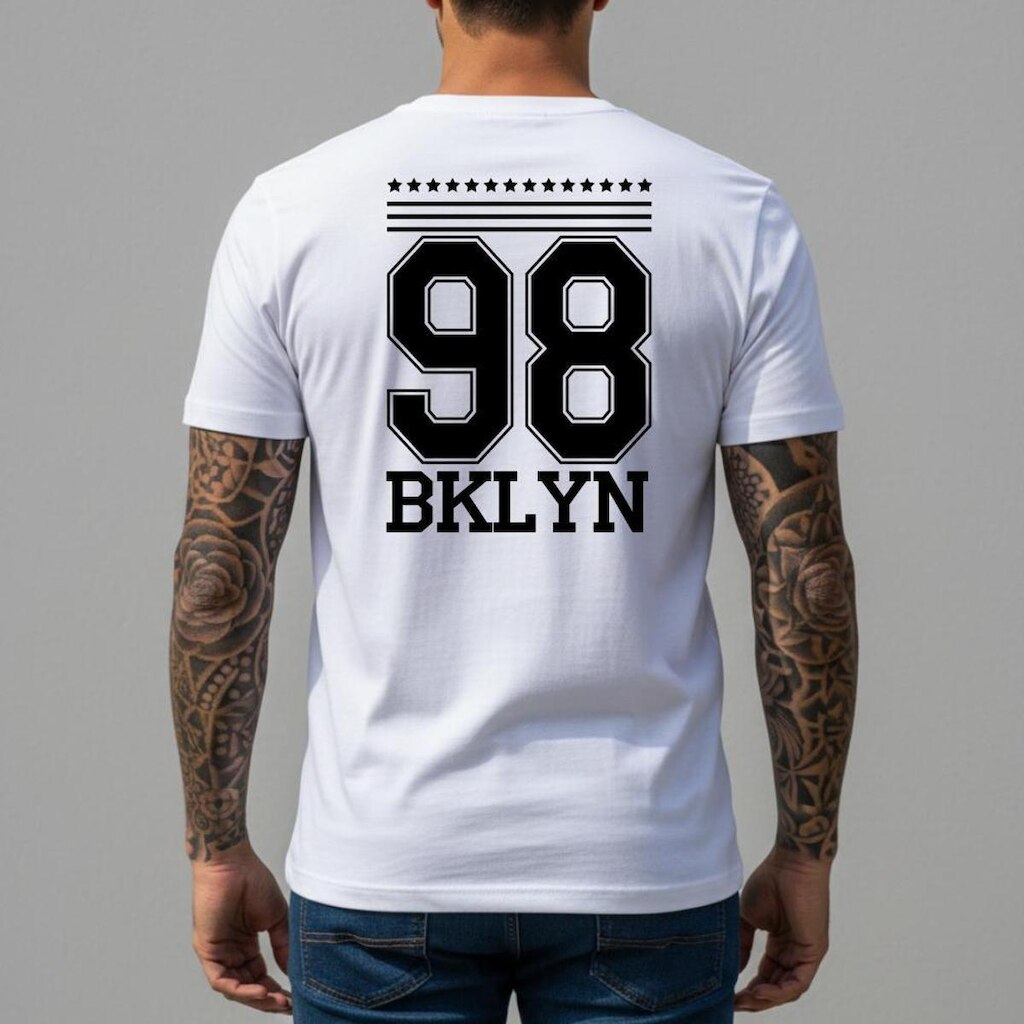 Camiseta Masculina New York City Algodão Slim Fit Camisa Urbano Streetwear Manga Curta Gola Redonda