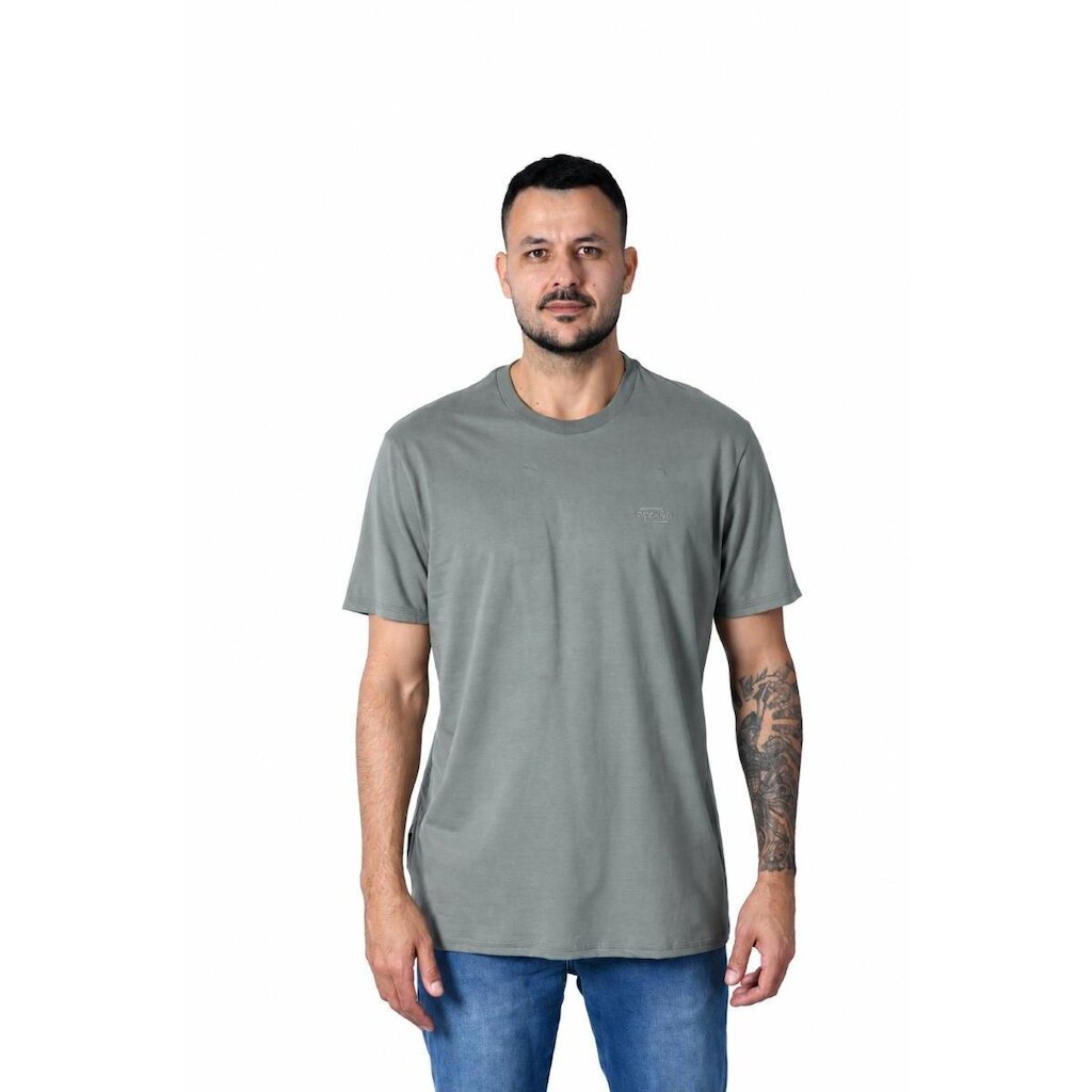 Camiseta Masculina Oceano Bordado Malha Conforto 103340