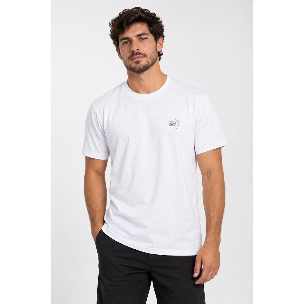Camiseta Masculina Oceano Malha Básica Branca 19967