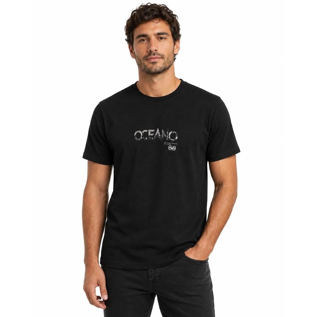 Camiseta Masculina Oceano Metal Tech Gold 103346