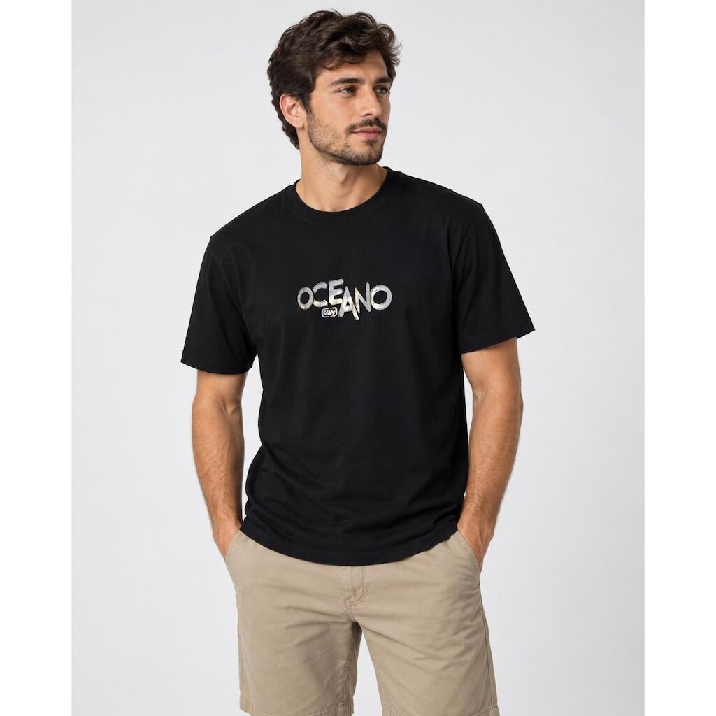 Camiseta Masculina Oceano Relevo Malha Gold 103498