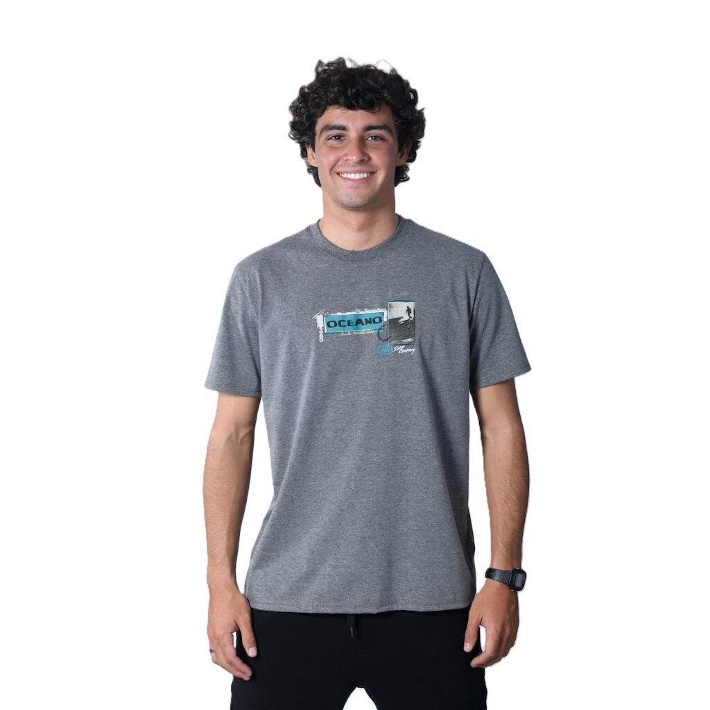 Camiseta Masculina Oceano Surfing Mescla 103362