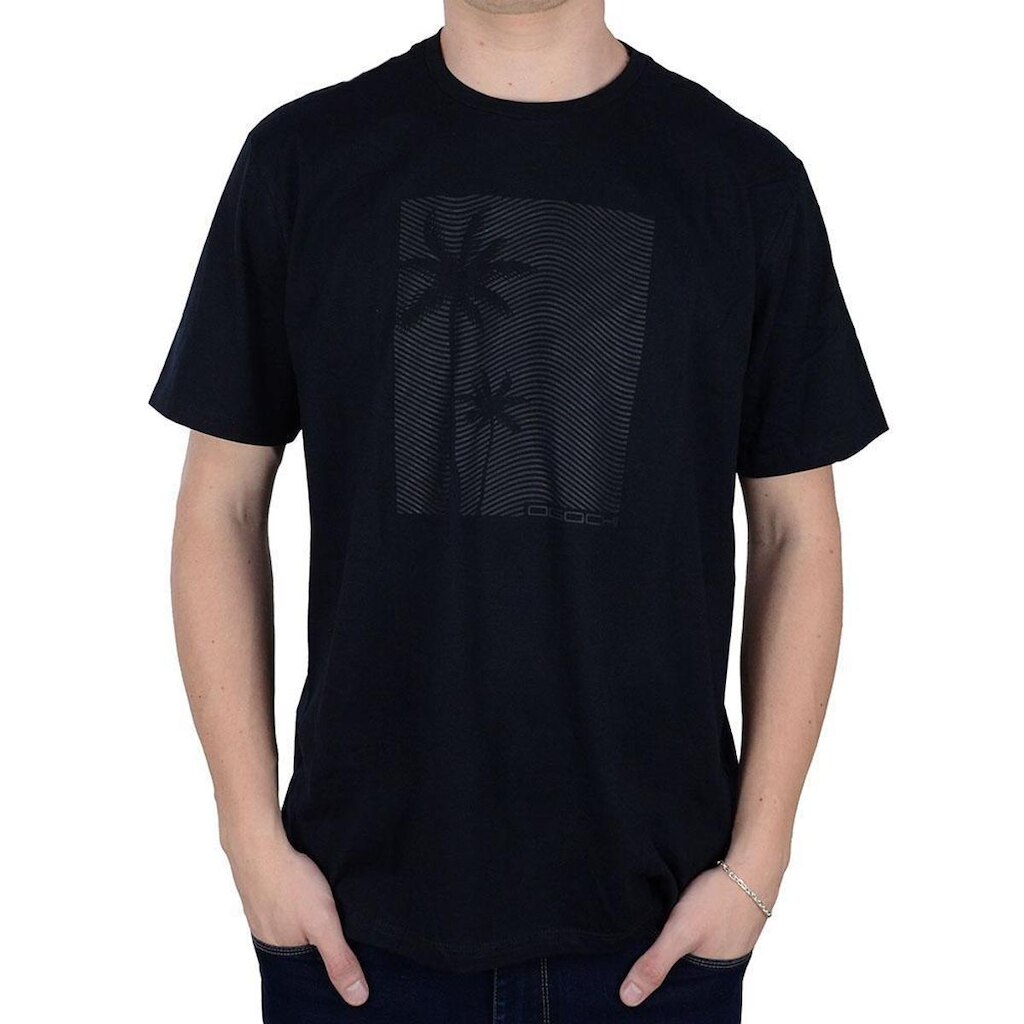 Camiseta Masculina Ogochi MC Slim Concept Praia Preta - 0065