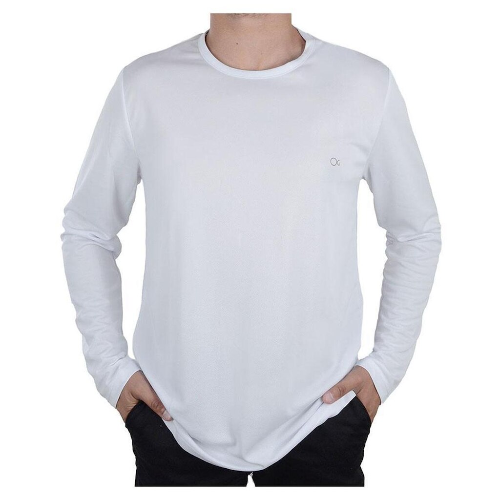 Camiseta Masculina Ogochi ML Sport Branca 0065