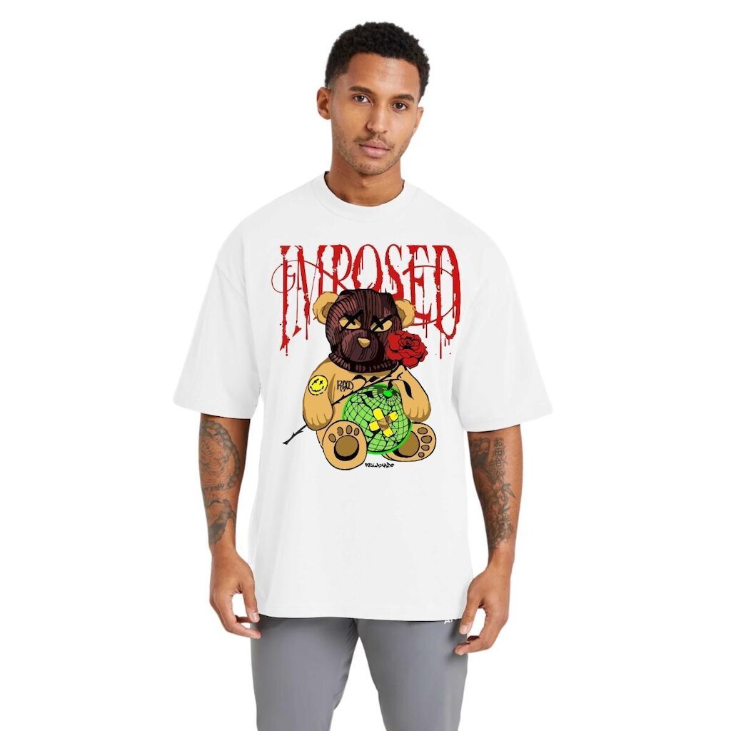 Camiseta Masculina Oversized Estampada em Algodão Toque Macio