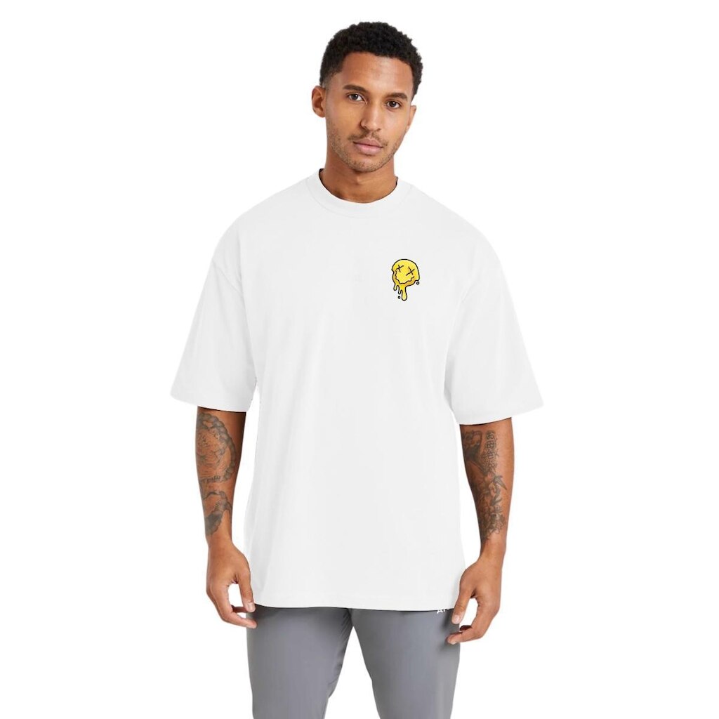 Camiseta Masculina Oversized Estampada em Algodão Toque Macio