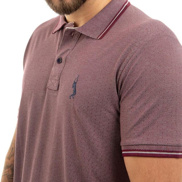 Camiseta Masculina Polo John Pull Manga Curta Moda Casual