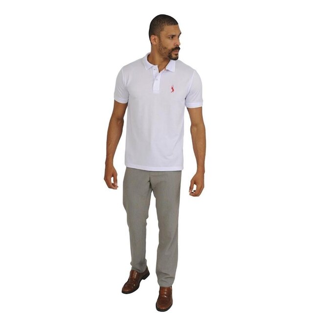 Camiseta Masculina Polo John Pull Manga Curta Moda Casual