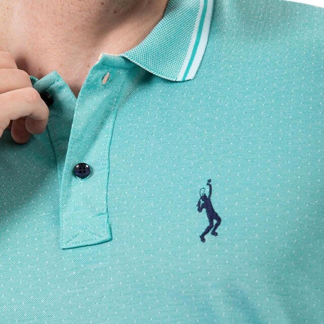 Camiseta Masculina Polo John Pull Manga Curta Moda Casual