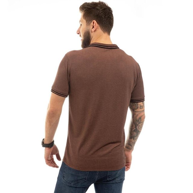 Camiseta Masculina Polo John Pull Manga Curta Moda Casual