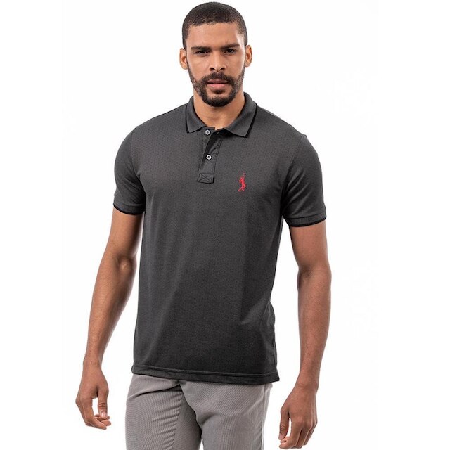 Camiseta Masculina Polo John Pull Manga Curta Moda Casual