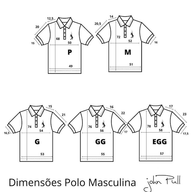 Camiseta Masculina Polo John Pull Manga Curta Moda Casual