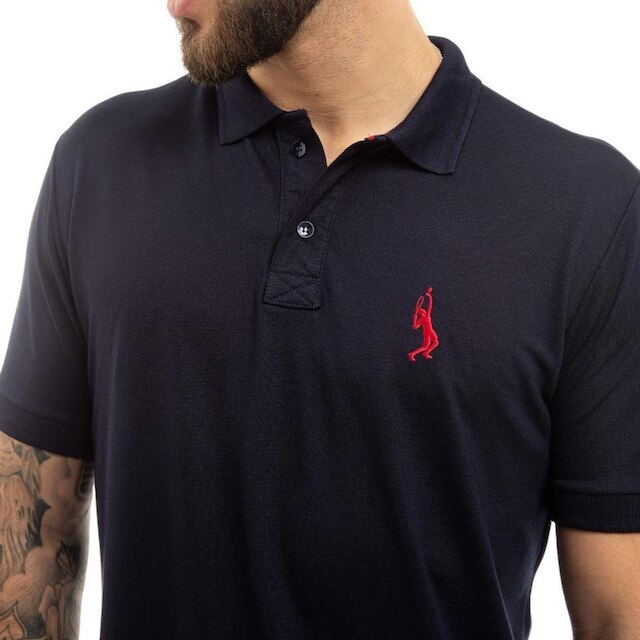 Camiseta Masculina Polo John Pull Manga Curta Moda Casual