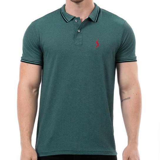Camiseta Masculina Polo John Pull Manga Curta Moda Casual