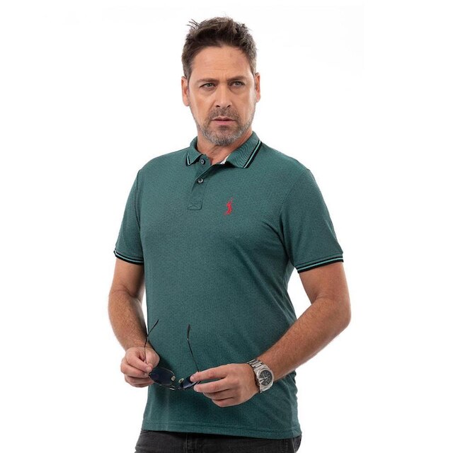 Camiseta Masculina Polo John Pull Manga Curta Moda Casual