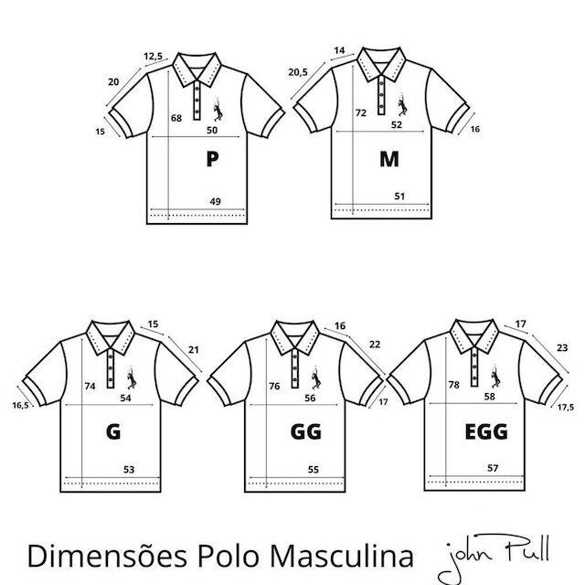 Camiseta Masculina Polo John Pull Manga Curta Moda Casual
