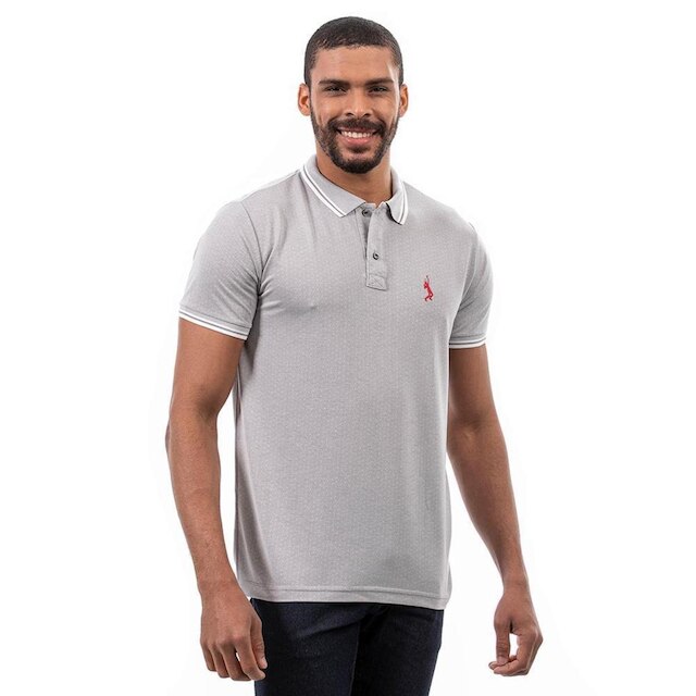 Camiseta Masculina Polo John Pull Manga Curta Moda Casual
