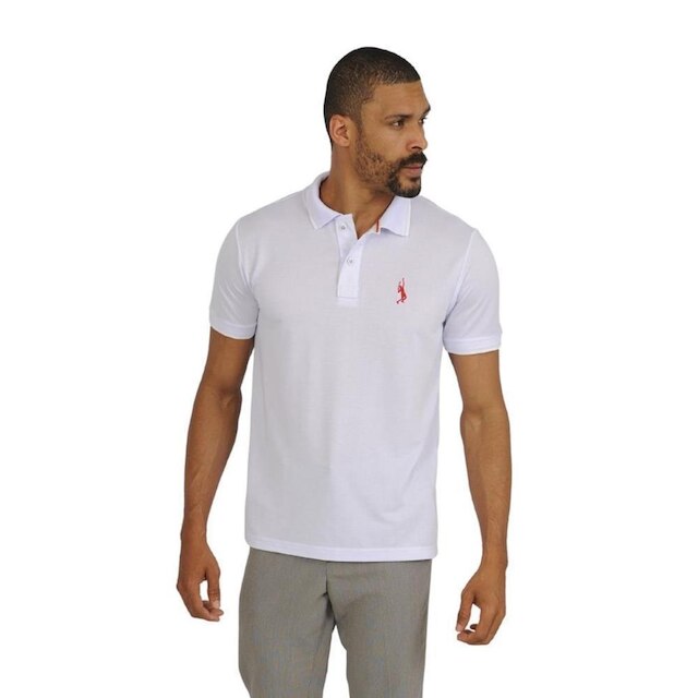 Camiseta Masculina Polo Plus Size Piquet Viscose Manga Curta Moda