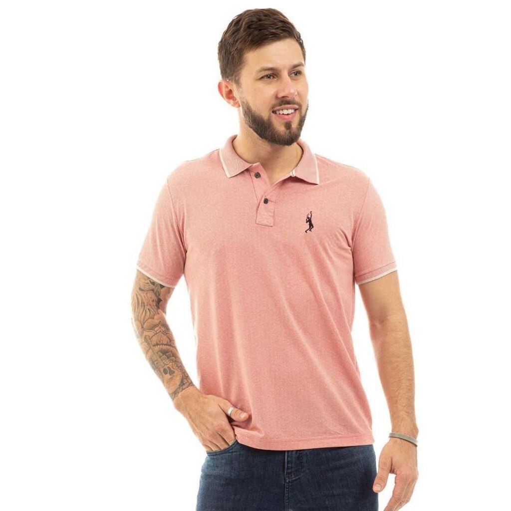 Camiseta Masculina Polo Plus Size Piquet Viscose Manga Curta Moda