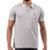 Camiseta Masculina Polo Plus Size Piquet Viscose Manga Curta Moda - Cinza Claro