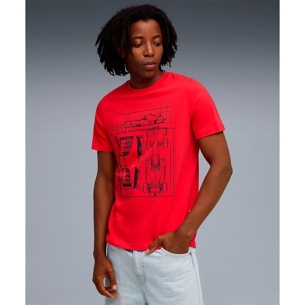 Camiseta Masculina Puma Scuderia Ferrari Sportswear Graphic