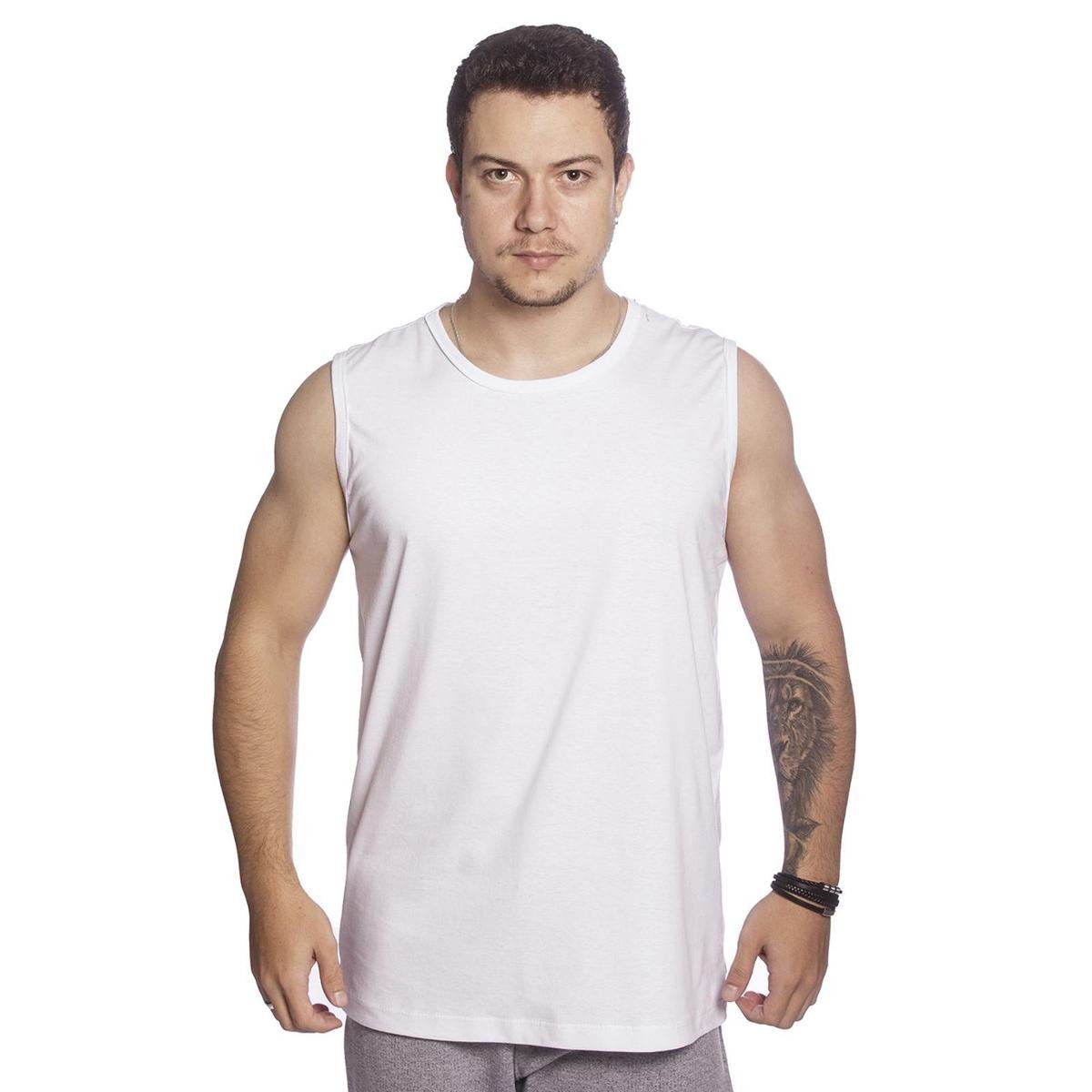 Camiseta Masculina Regata Lisa 100% Algodão Moda Básica Menor preço em Camiseta Masculina Regata Lisa 100% Algodão Moda Básica