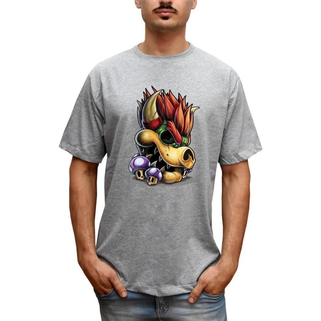 Camiseta Masculina Rei Koopa Bowser Super Mario