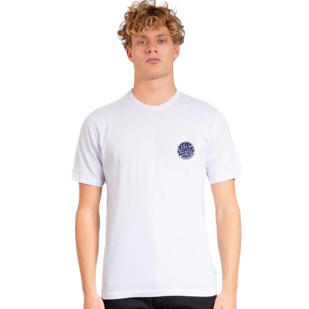 Camiseta Masculina Rip Curl Wettie Icon Branca 0363MTE Branco
