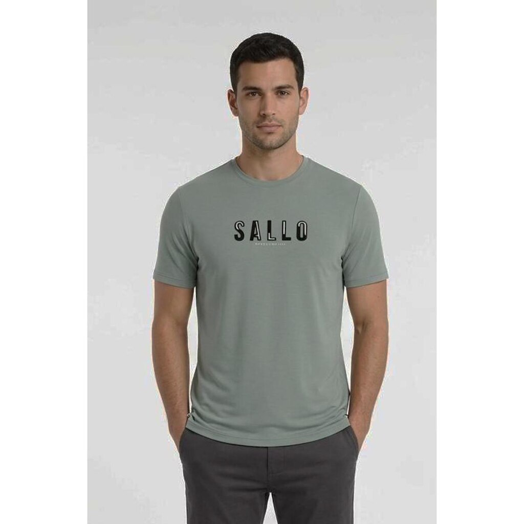Camiseta Masculina Sallo Estampa Peito Casual Premium