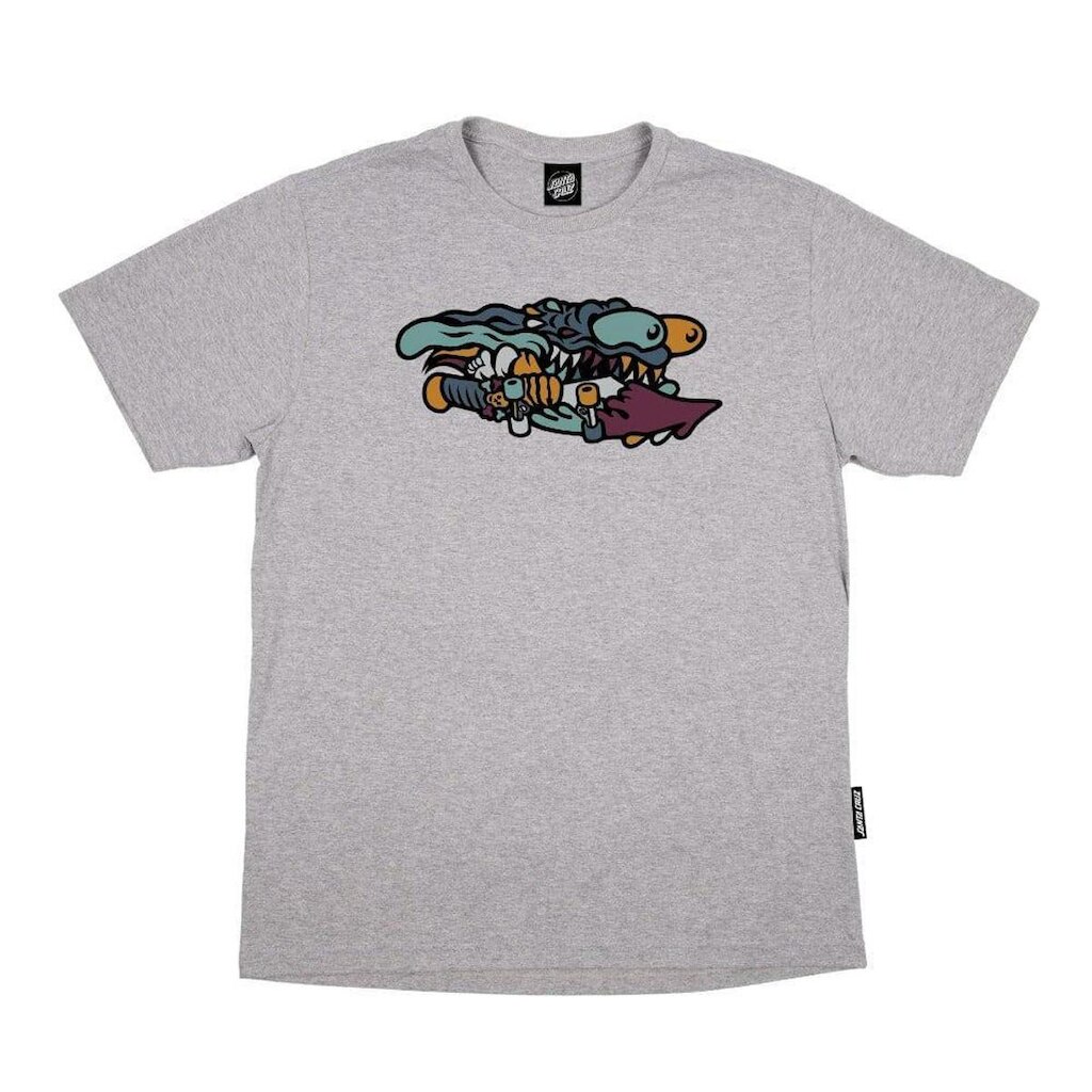 Camiseta Masculina Santa Cruz Estampada Meek Slasher Fusion - PRETO / P