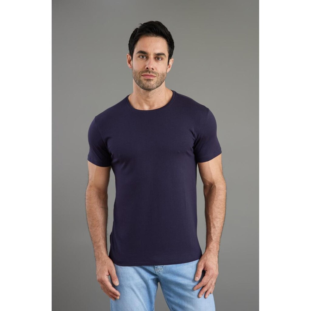 Camiseta Masculina Slim em Algodão Pima Manga Curta Dialogo