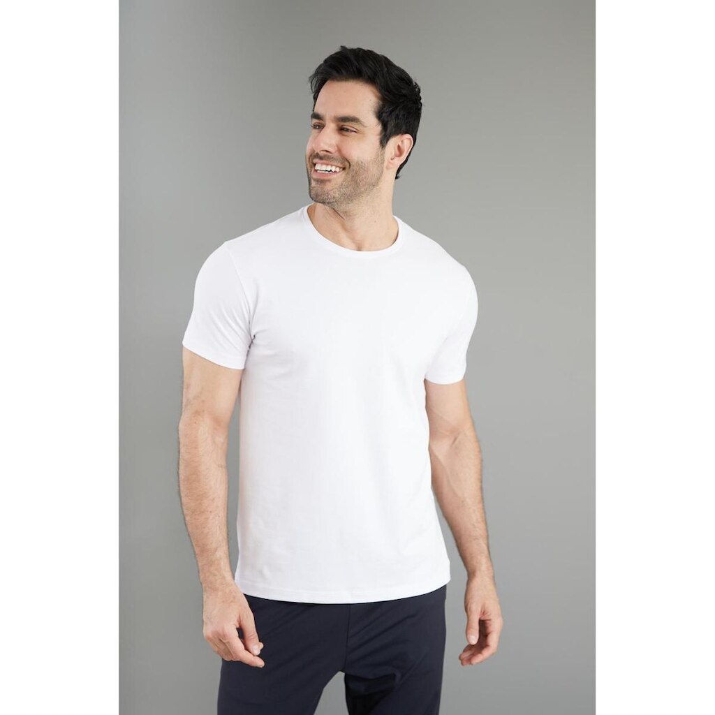 Camiseta Masculina Slim em Algodão Pima Manga Curta Dialogo