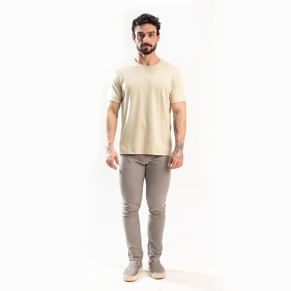 Camiseta Masculina Suedine Premium Lisa Manga Curta Confortável TechMalhas