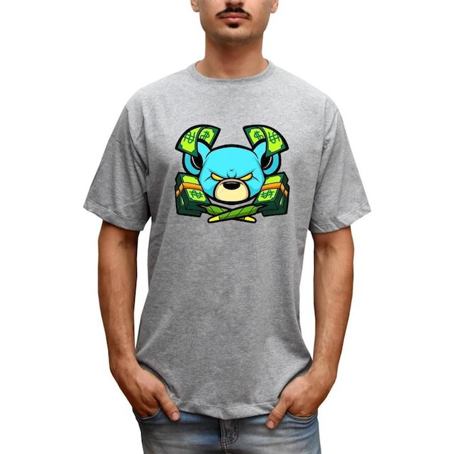 Camiseta Masculina Urso Money Gangster Urso