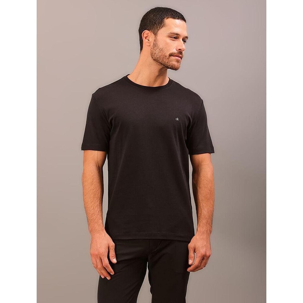 Camiseta Mc Ck Masc Pima - Preto