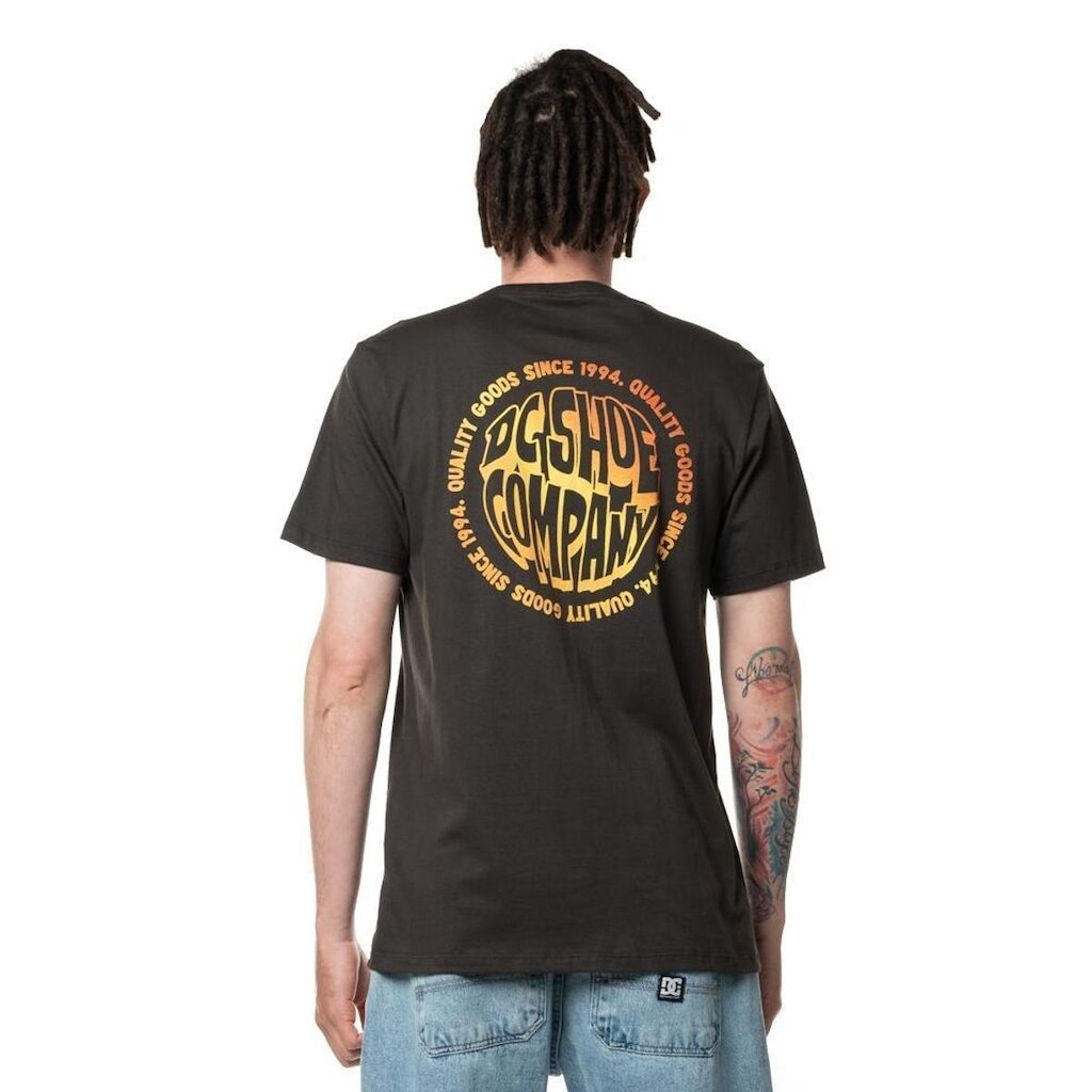CAMISETA M/C WARPED CIRCLE - CINZA ESCURO - GG