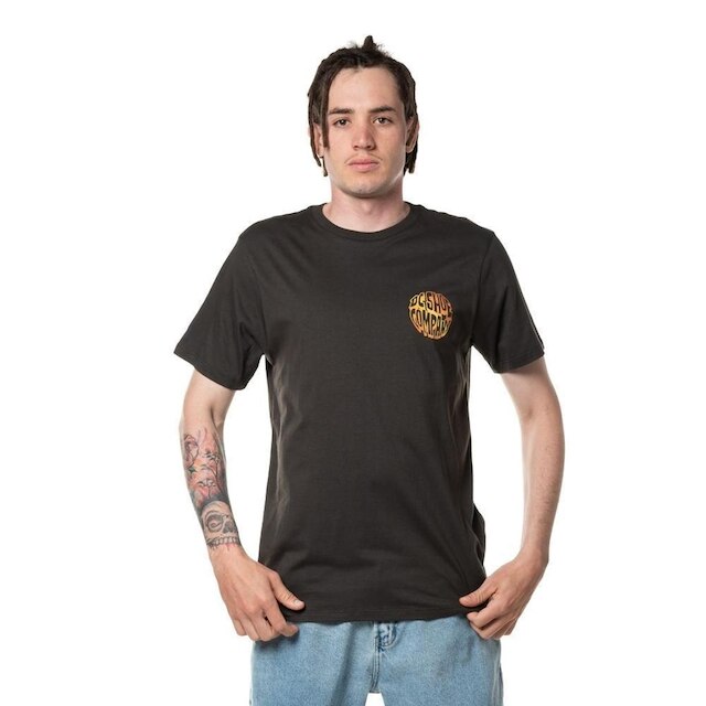 CAMISETA M/C WARPED CIRCLE - CINZA ESCURO - GG