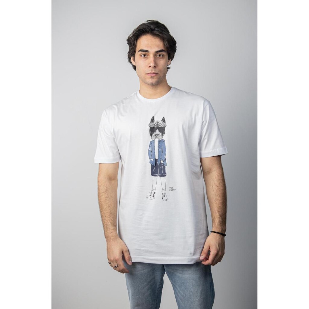 Camiseta Me Gusta Cabeça de Bulldog Masculina