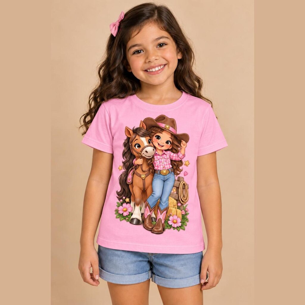 Camiseta Menina Boiadeira
