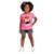 Camiseta Menina Infantil Juvenil Estampa de Ursinho Algodão - Rosa