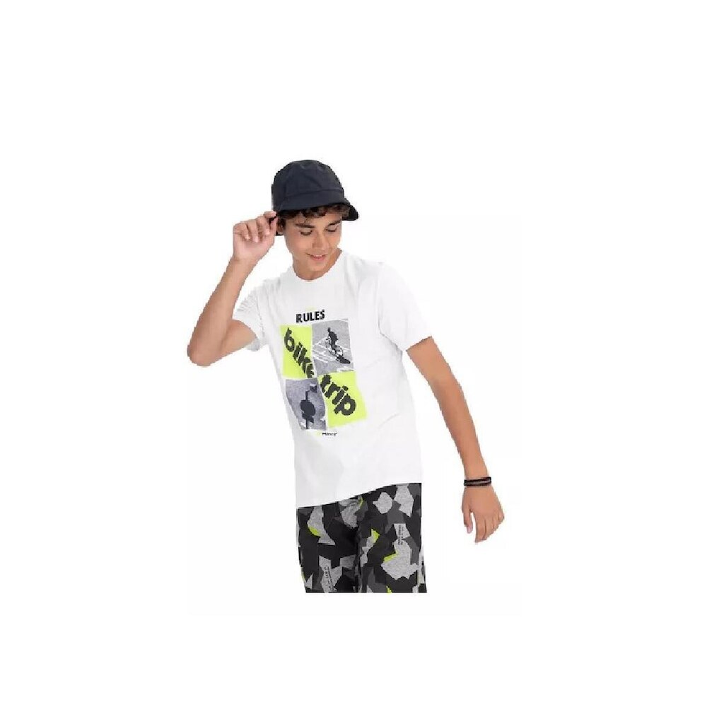 Camiseta Menino Juvenil Masculina Meia Malha Minty Bike