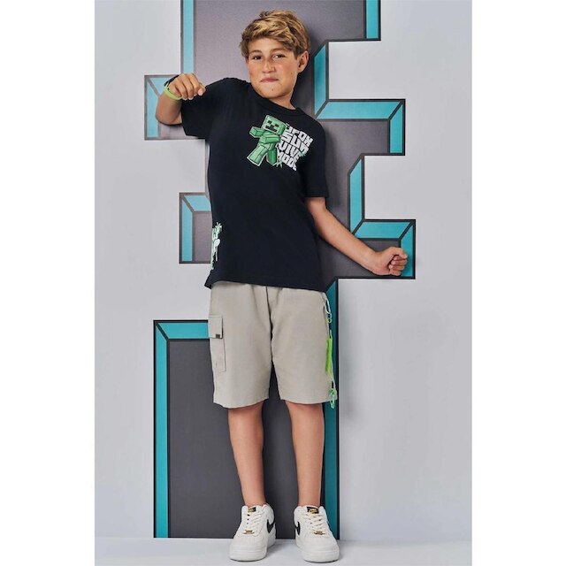 CAMISETA MENINO PRETO JOHNNY FOX