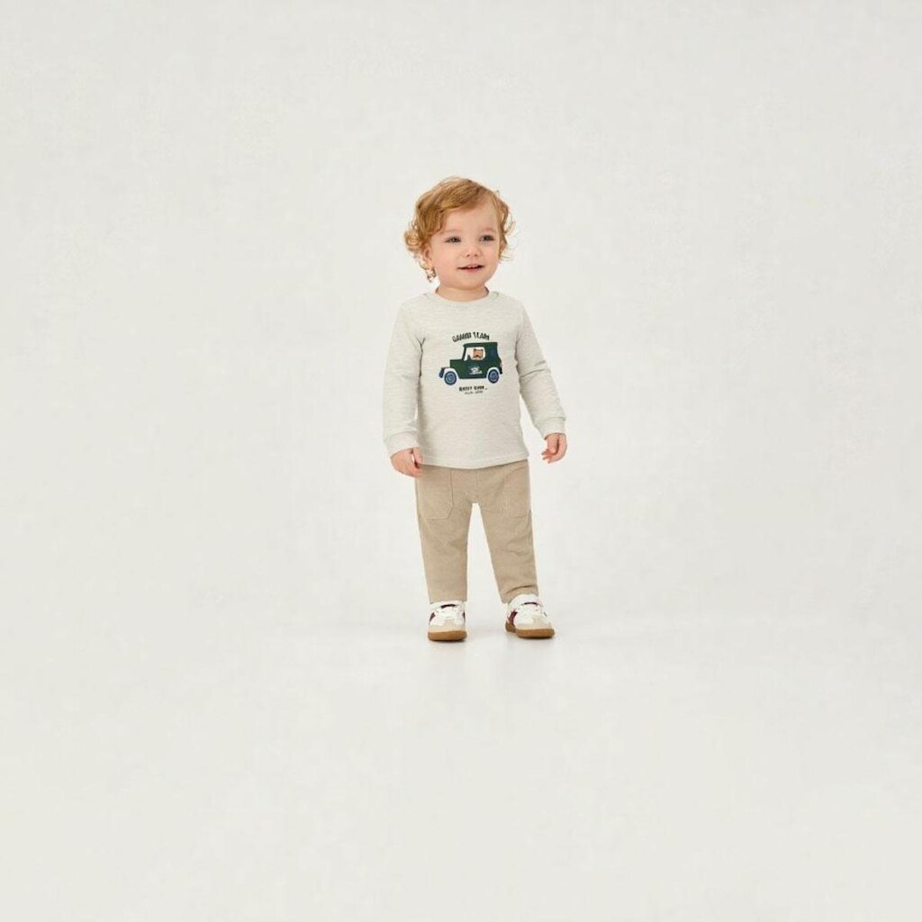 Camiseta Mescla Bebe Pulla Bulla Menino - 55164-60