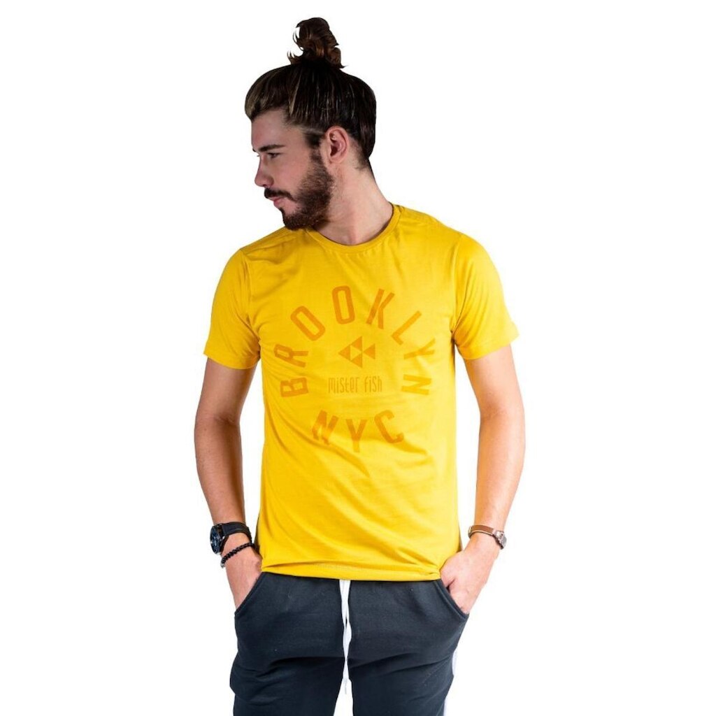 Camiseta Mister Fish Estampado Brooklyn NYC Masculina