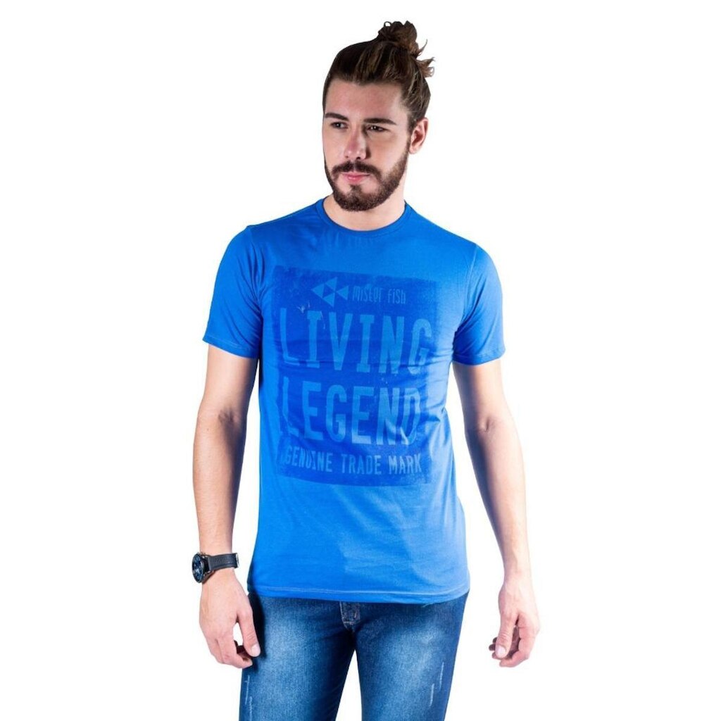 Camiseta Mister Fish Estampado Living Legend Masculina