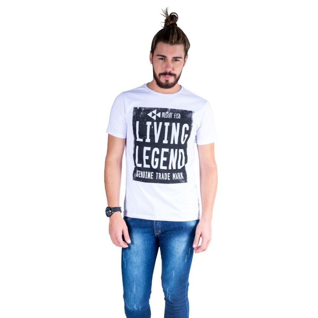 Camiseta Mister Fish Estampado Living Legend Masculina