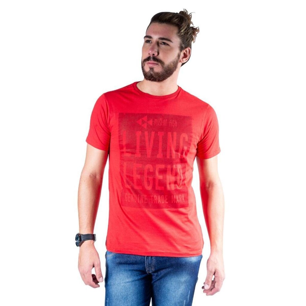 Camiseta Mister Fish Estampado Living Legend Masculina